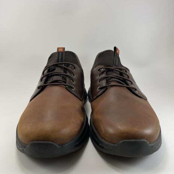 Skechers Harper Forde Casual Oxford Brown Leather Mens Size 11.5 Slip On/Slip In